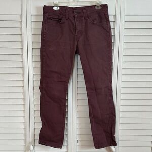 Levi's Men's Dark Red Straight Jeans